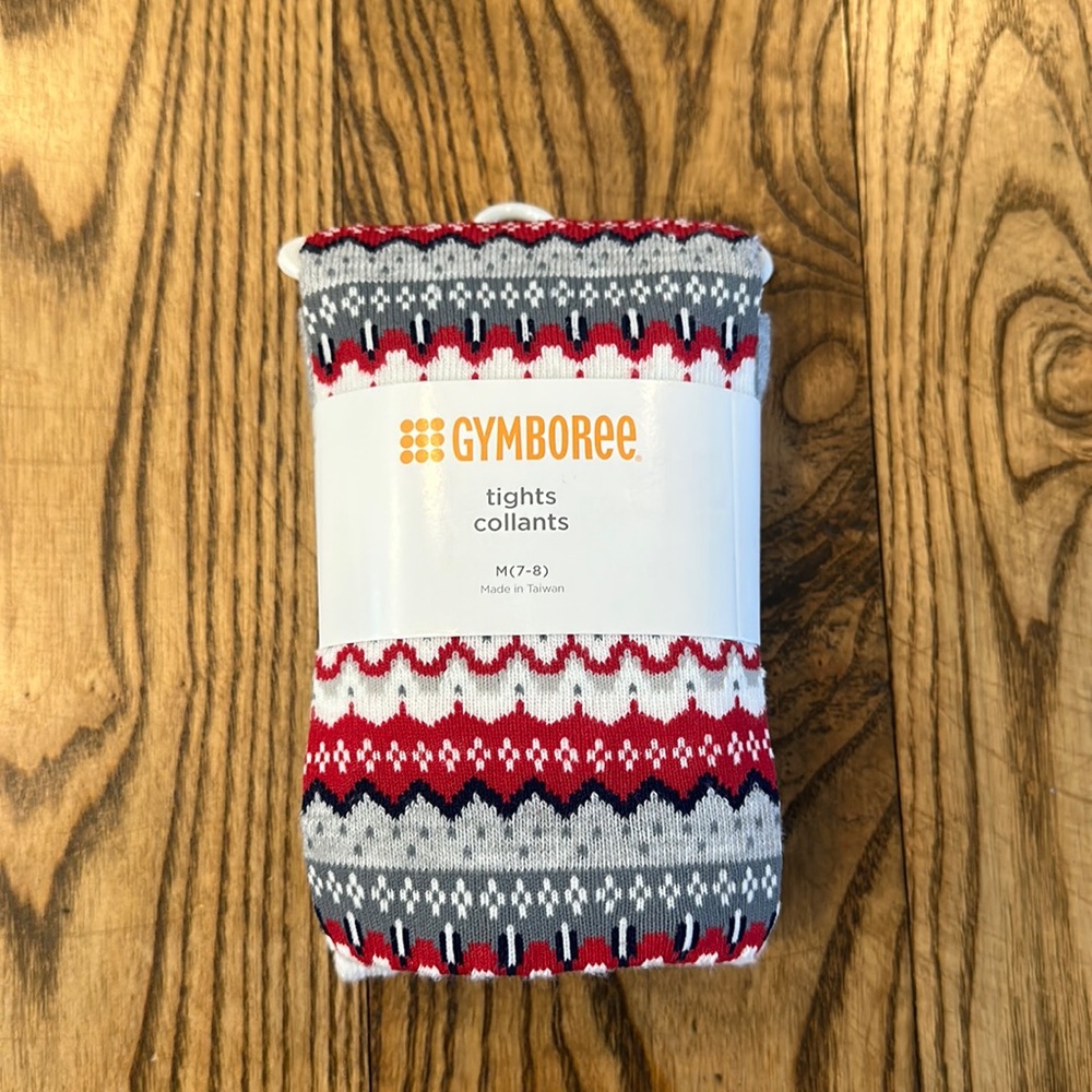 7/8 NWT Gymboree patterned tights